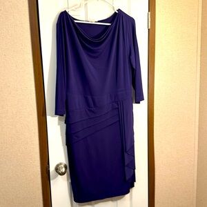 Purple New York and company dress. Size xl. Draped